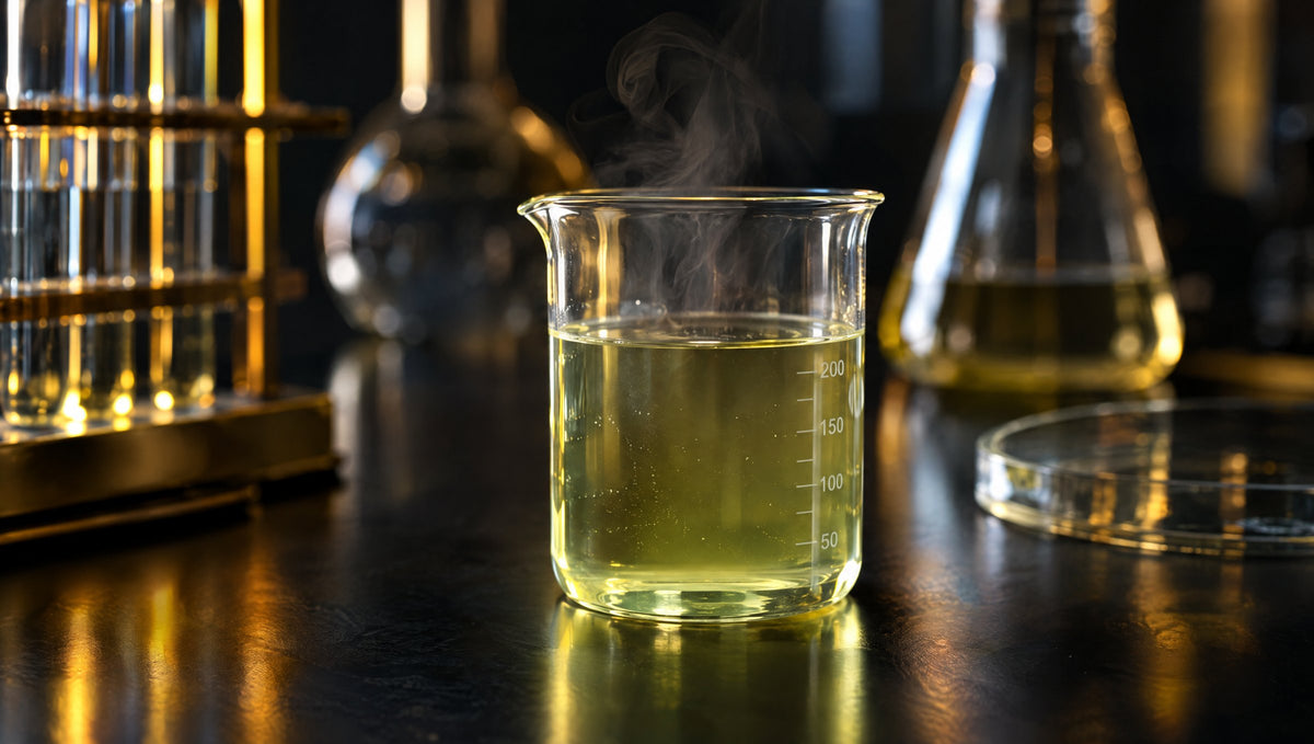 Chlorine dioxide in laboratory glassware